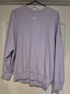 Under Armour Lavender Crew Sweatshirt with White Logo